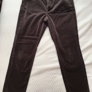 J.Jill Brown Faux-Suede Slim Stretch Pants